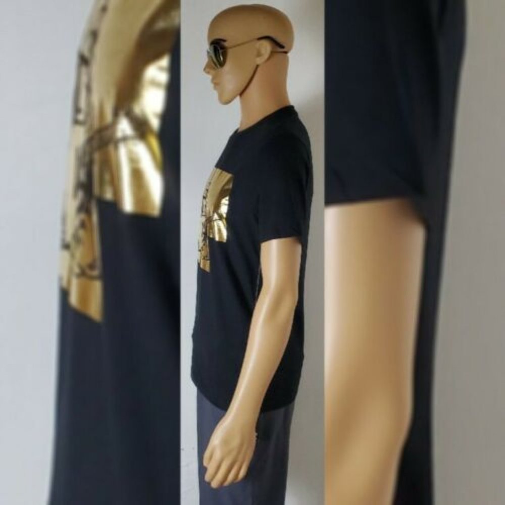 TRUE RELIGION BUDDHA FOIL PANE SS TEE MEN'S SHORT SLEEVE CREW NECK - Picture 4 of 7